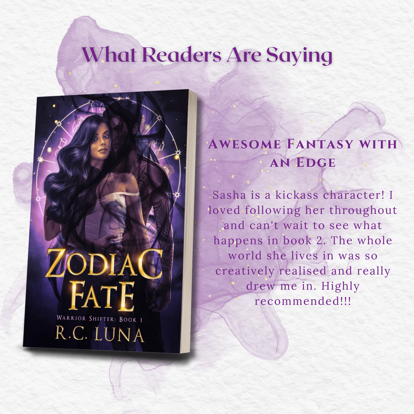 Zodiac Fate – New Edition! Signed Paperback + Stickers & Bookmarks | Dark Fantasy Romance with Warrior Shifters & Latinx Magic | Book 1 in the Series fantasy novel