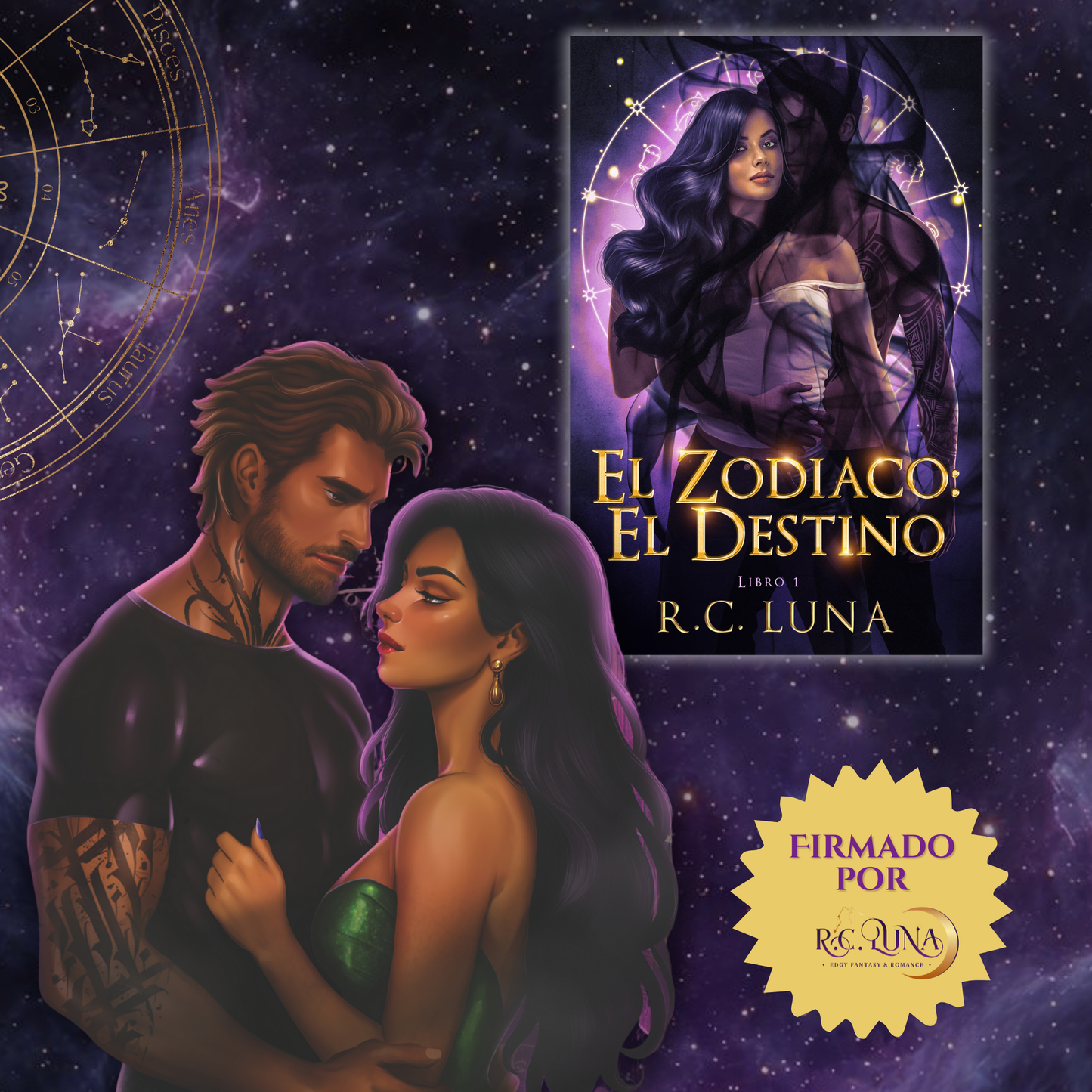 El Zodiaco: El Destino (Ver. Español) – Firmada + Stickers | Fantasia Urbano con Romance Oscuro | Libro 1 de la Serie Warrior Shifter