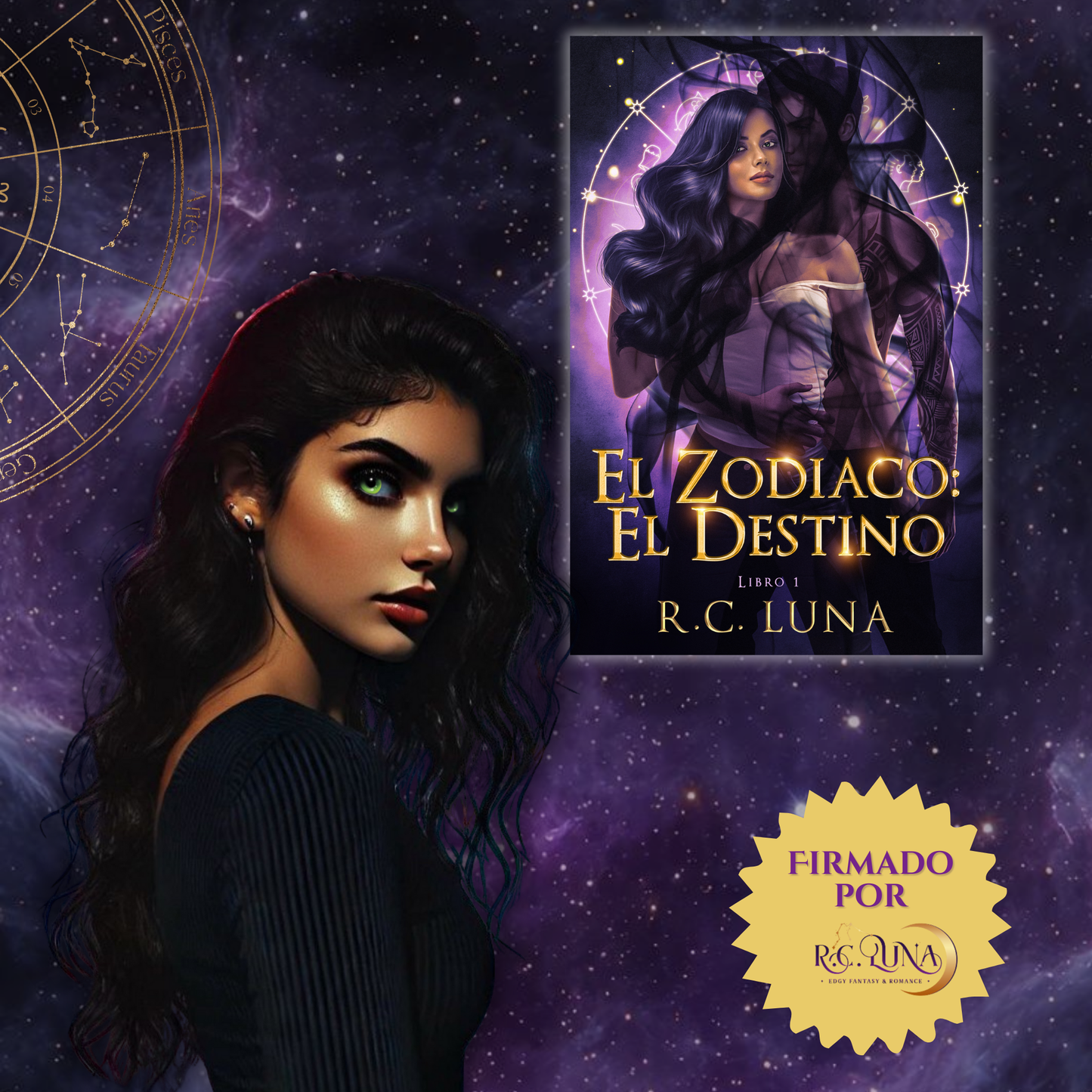 El Zodiaco: El Destino (Ver. Español) – Firmada + Stickers | Fantasia Urbano con Romance Oscuro | Libro 1 de la Serie Warrior Shifter