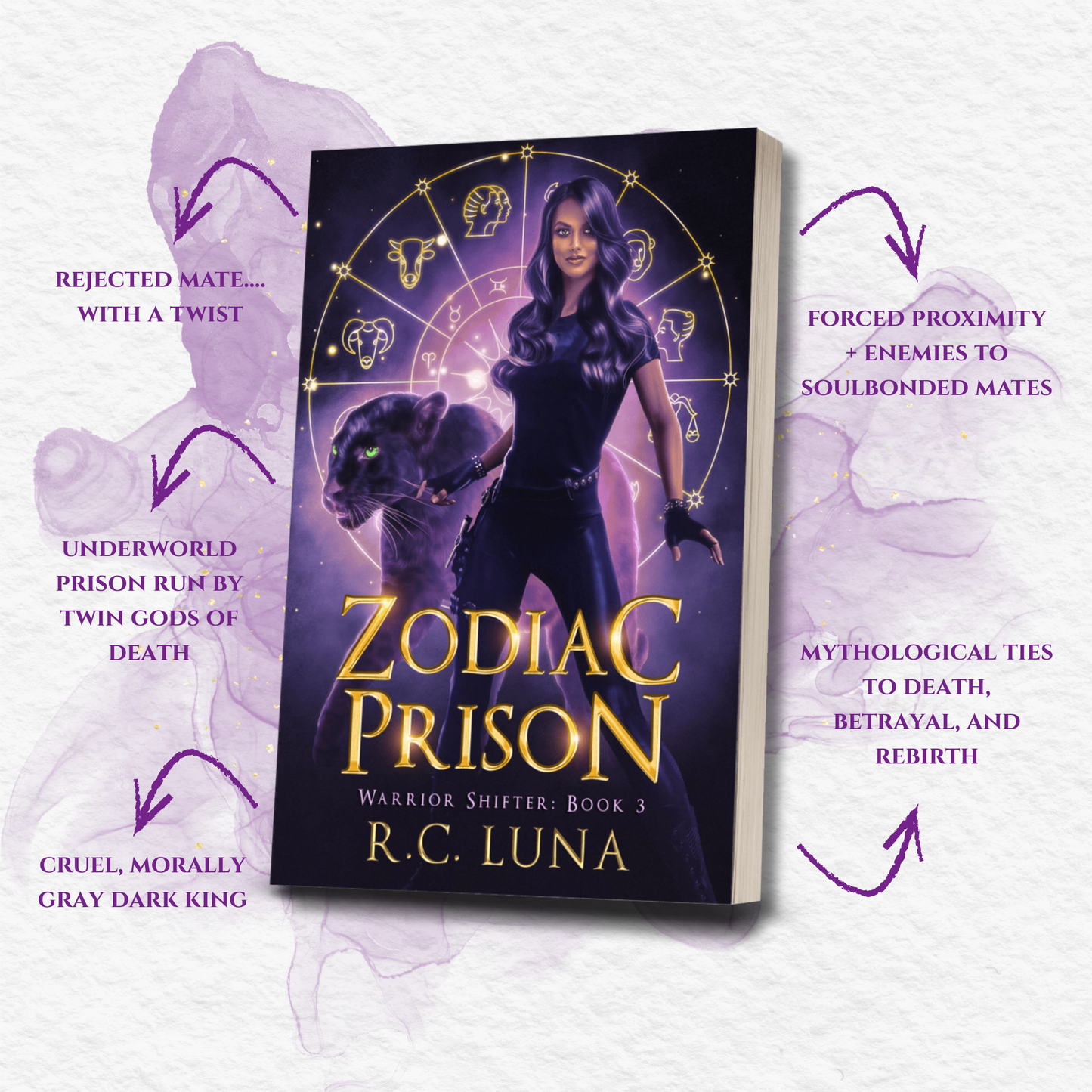Zodiac Prison – Signed Paperback + Stickers & Bookmarks | Enemies to Lovers Romance in Underworld Prison | Dark Fantasy with Shifters & Gods | Book 3
