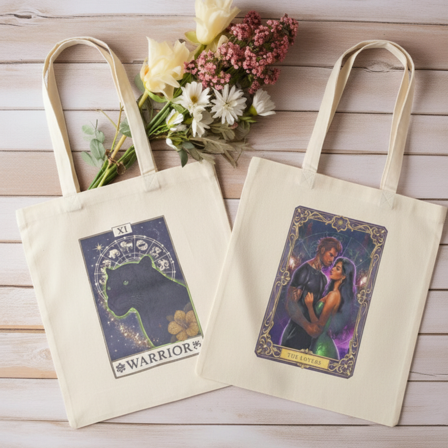 Warrior Shifter Art Tote Bags