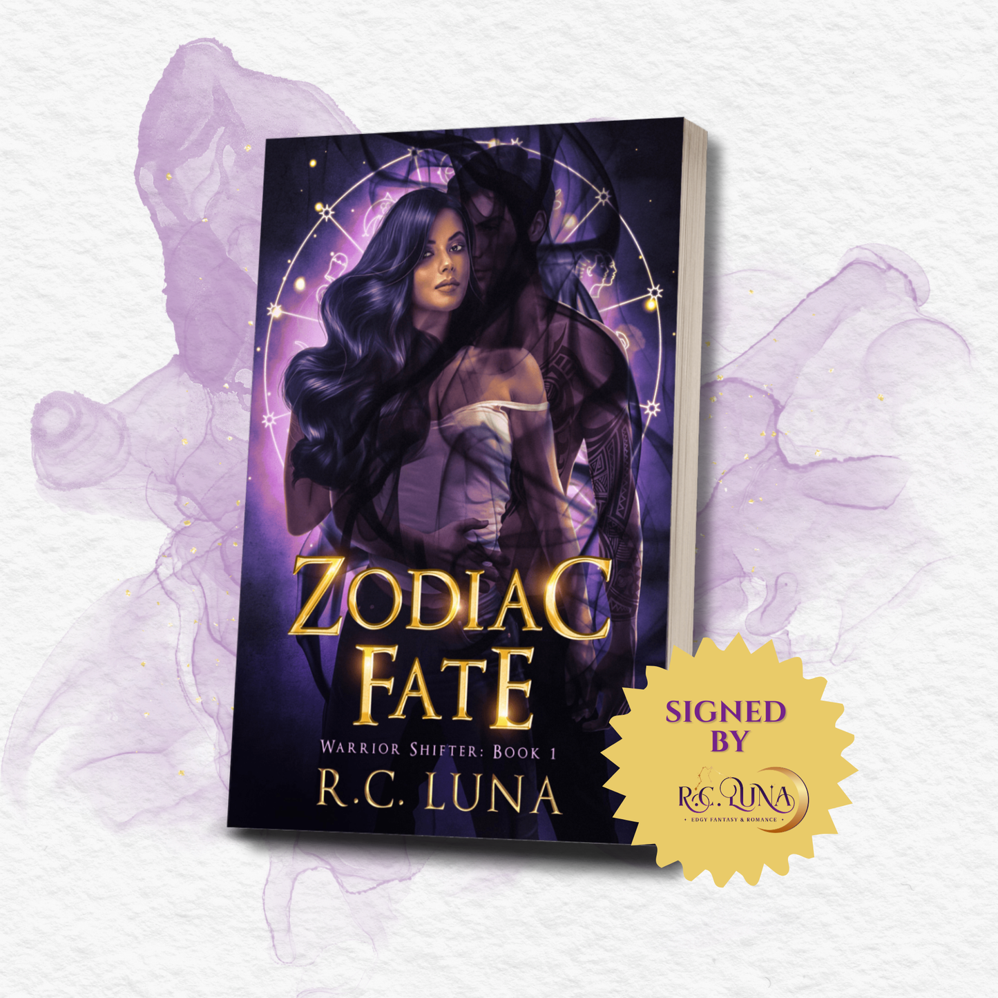 Zodiac Fate – New Edition! Signed Paperback + Stickers & Bookmarks | Dark Fantasy Romance with Warrior Shifters & Latinx Magic | Book 1 in the Series fantasy novel