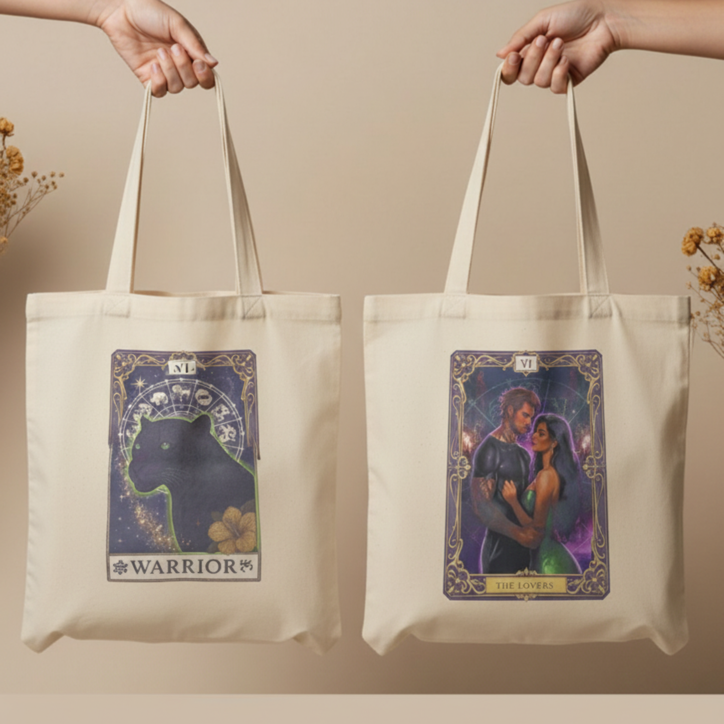 Warrior Shifter Art Tote Bags