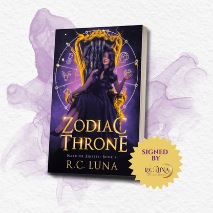 Zodiac Throne – Signed Paperback + Stickers & Bookmarks | Savage Queen Romance with Dark Kings & Prophecies | Fantasy Finale with Latinx Myth | Book 4